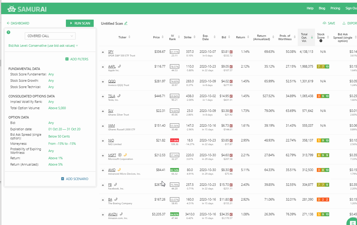 IV Rank (Percentile) Filter