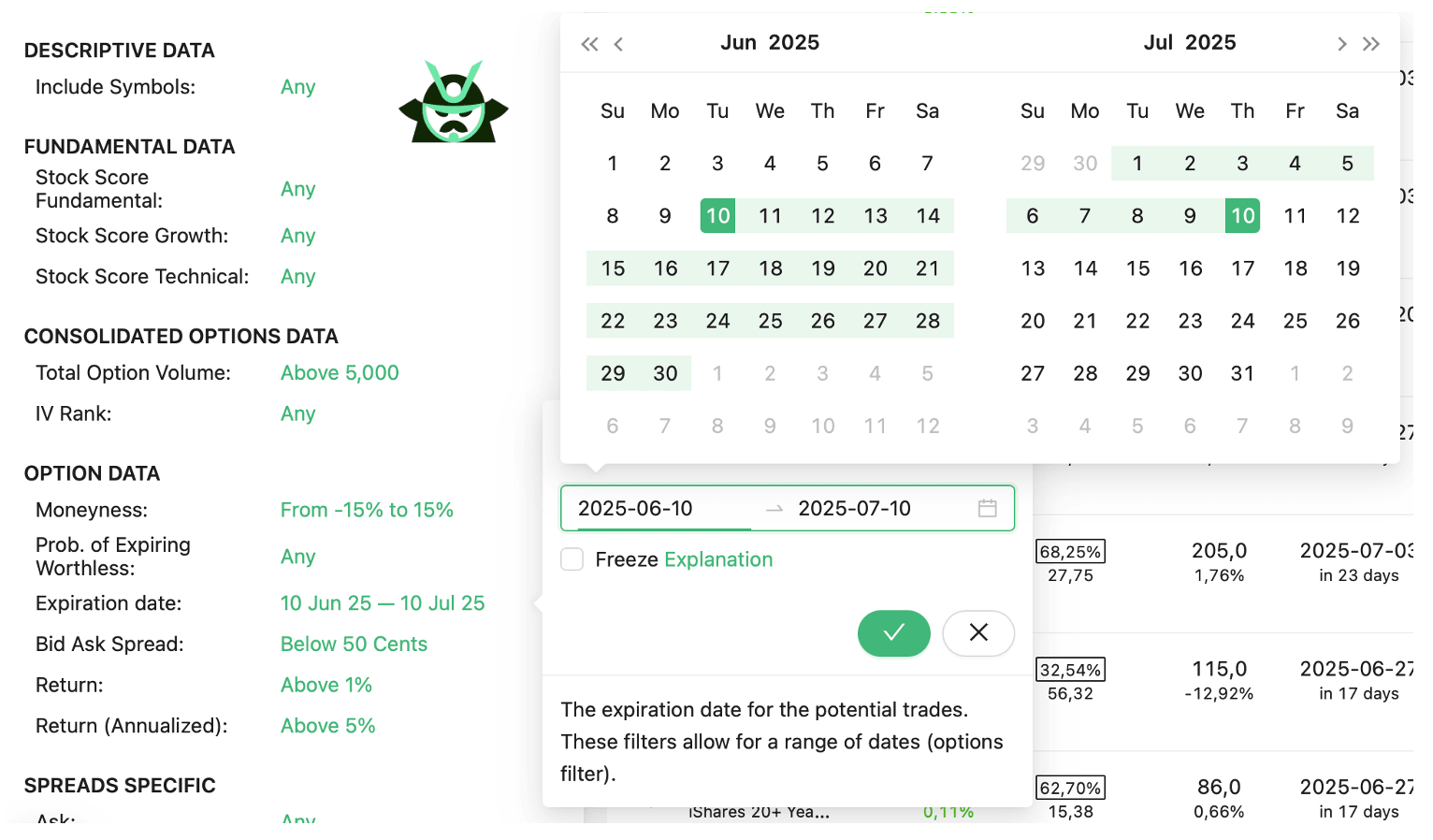 expiration date filters