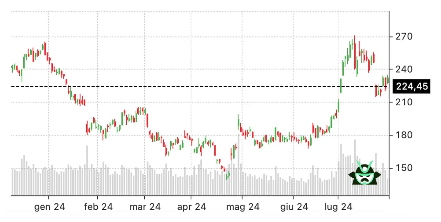 TSLA historical price